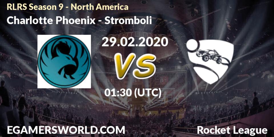 Prognose für das Spiel Charlotte Phoenix VS Stromboli. 29.02.2020 at 01:30. Rocket League - RLRS Season 9 - North America