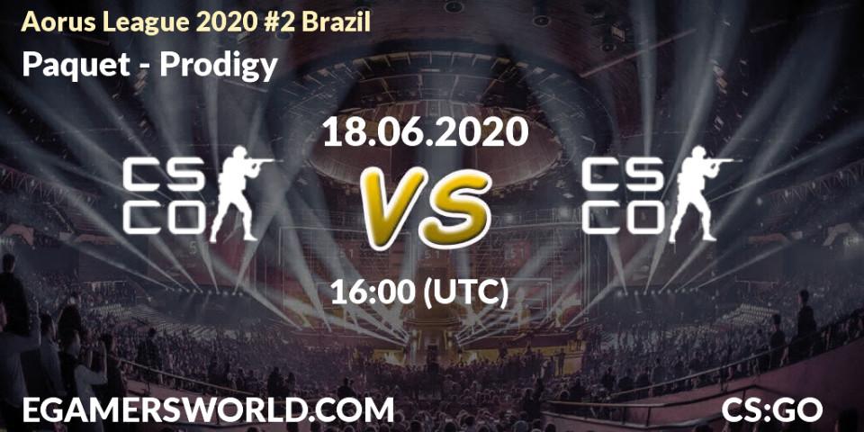 Prognose für das Spiel Paquetá VS Prodigy. 18.06.2020 at 21:00. Counter-Strike (CS2) - Aorus League 2020 #2 Brazil