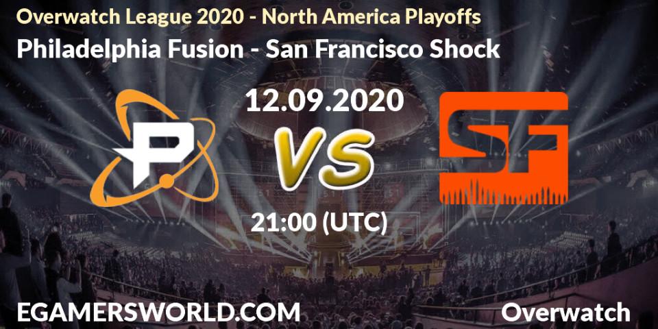 Prognose für das Spiel Philadelphia Fusion VS San Francisco Shock. 12.09.2020 at 21:00. Overwatch - Overwatch League 2020 - North America Playoffs