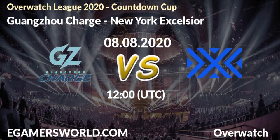 Prognose für das Spiel Guangzhou Charge VS New York Excelsior. 08.08.2020 at 10:00. Overwatch - Overwatch League 2020 - Countdown Cup