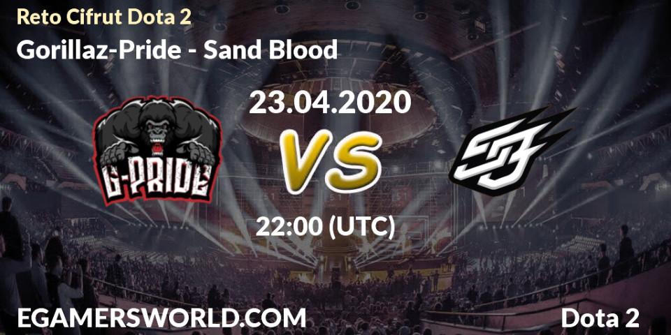 Prognose für das Spiel Gorillaz-Pride VS Sand Blood. 23.04.2020 at 22:15. Dota 2 - Reto Cifrut Dota 2