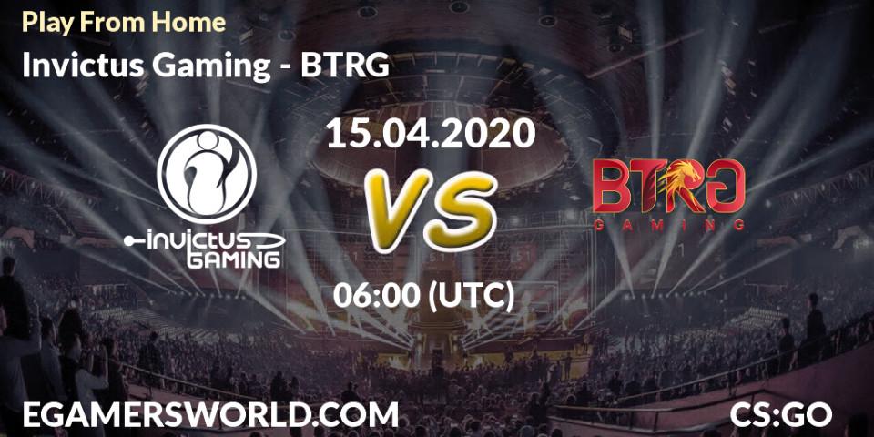 Prognose für das Spiel Invictus Gaming VS BTRG. 15.04.20. CS2 (CS:GO) - Play From Home