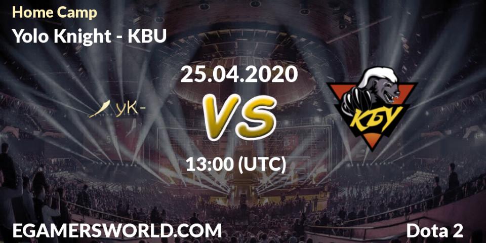 Prognose für das Spiel Yolo Knight VS KBU. 26.04.20. Dota 2 - Home Camp