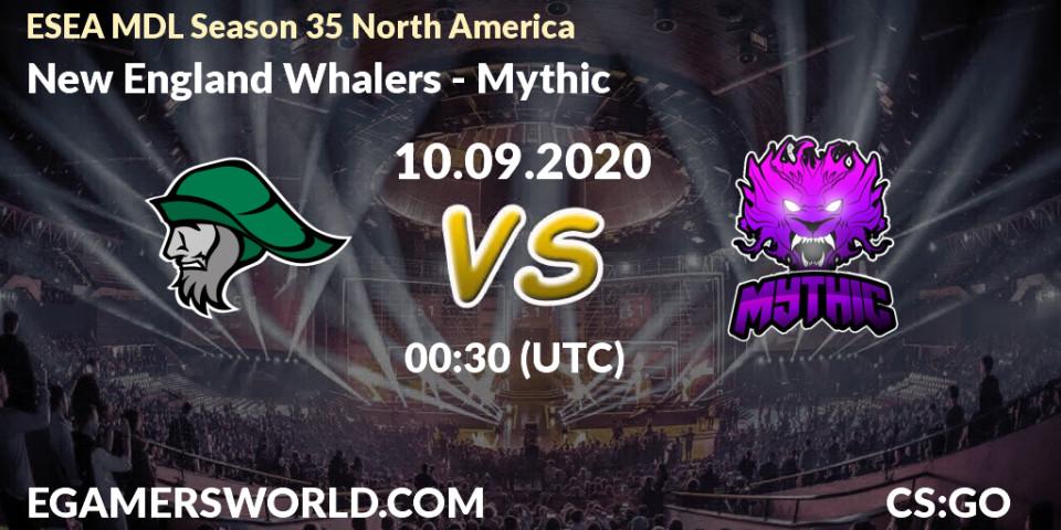 Prognose für das Spiel New England Whalers VS Mythic. 10.09.20. CS2 (CS:GO) - ESEA MDL Season 35 North America