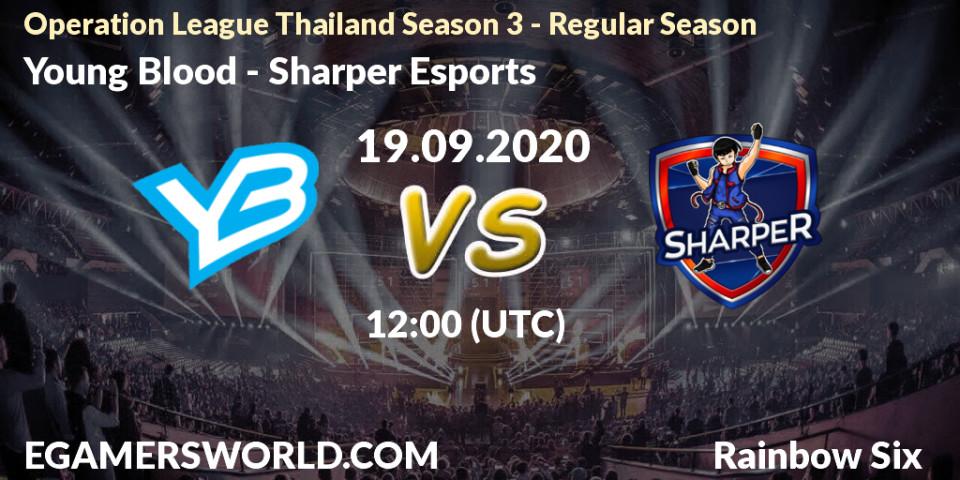 Prognose für das Spiel Young Blood VS Sharper Esports. 19.09.2020 at 12:00. Rainbow Six - Operation League Thailand Season 3 - Regular Season