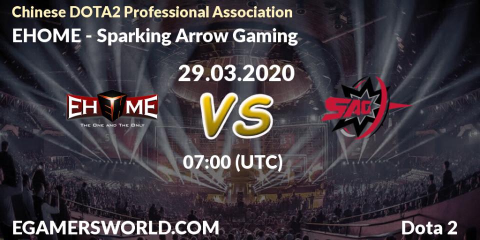Prognose für das Spiel EHOME VS Sparking Arrow Gaming. 29.03.20. Dota 2 - CDA League Season 1