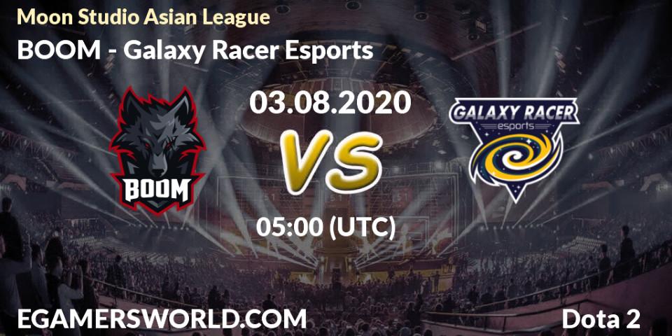 Prognose für das Spiel BOOM VS Galaxy Racer Esports. 04.08.2020 at 10:07. Dota 2 - Moon Studio Asian League