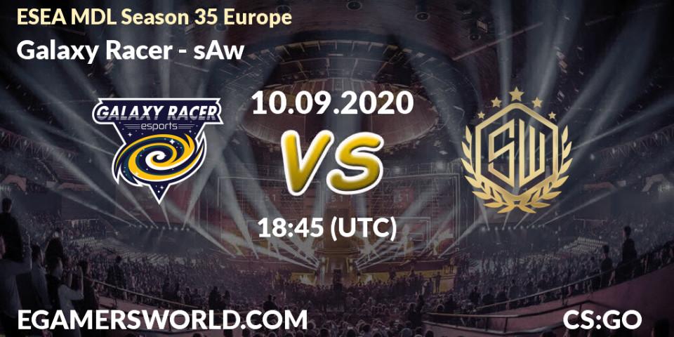 Prognose für das Spiel Galaxy Racer VS sAw. 10.09.2020 at 18:45. Counter-Strike (CS2) - ESEA MDL Season 35 Europe