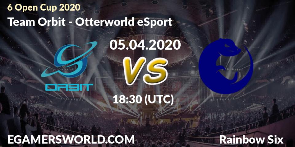 Prognose für das Spiel Team Orbit VS Otterworld eSport. 05.04.2020 at 18:30. Rainbow Six - 6 Open Cup 2020