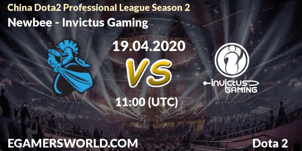 Prognose für das Spiel Newbee VS Invictus Gaming. 19.04.20. Dota 2 - China Dota2 Professional League Season 2