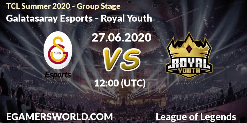 Prognose für das Spiel Galatasaray Esports VS Royal Youth. 27.06.20. LoL - TCL Summer 2020 - Group Stage