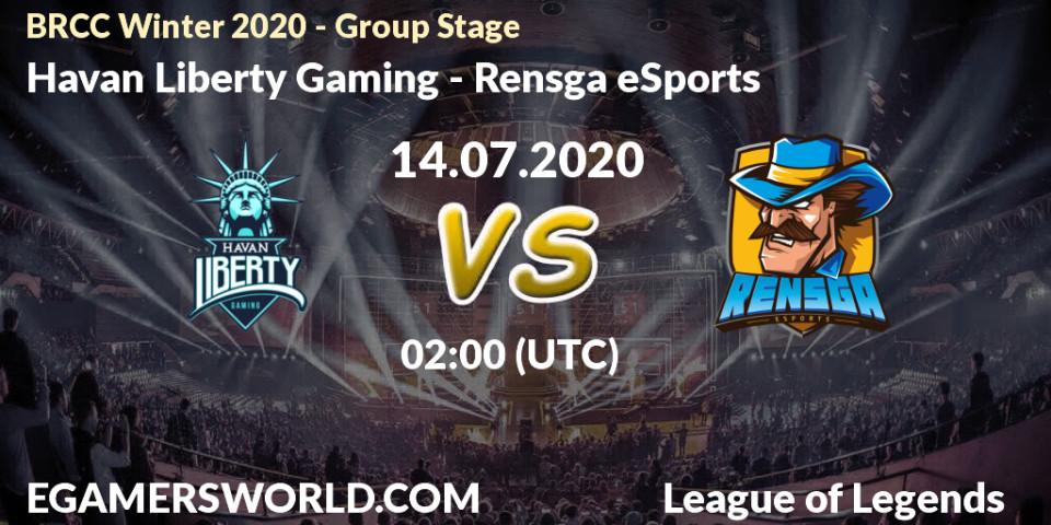 Prognose für das Spiel Havan Liberty Gaming VS Rensga eSports. 14.07.20. LoL - BRCC Winter 2020 - Group Stage