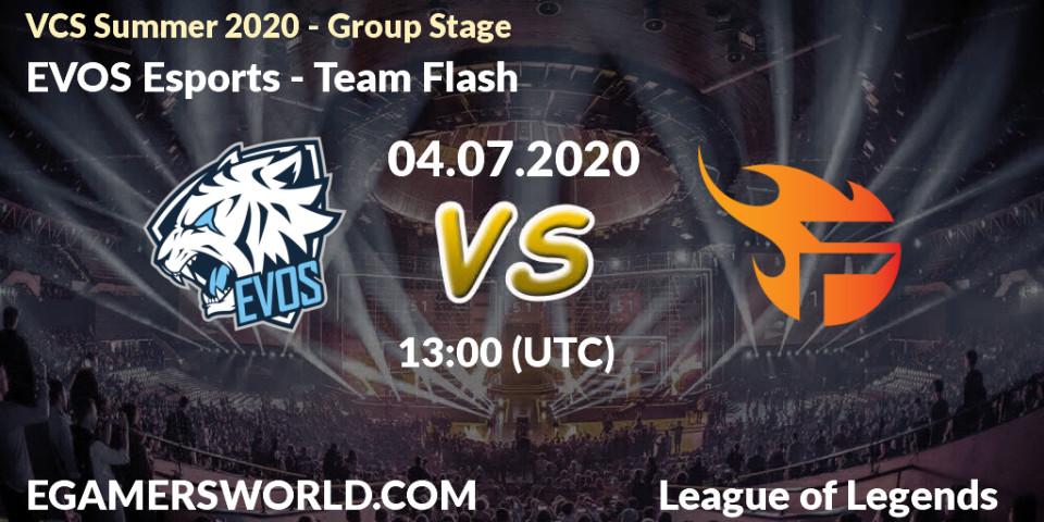 Prognose für das Spiel EVOS Esports VS Team Flash. 04.07.2020 at 12:26. LoL - VCS Summer 2020 - Group Stage
