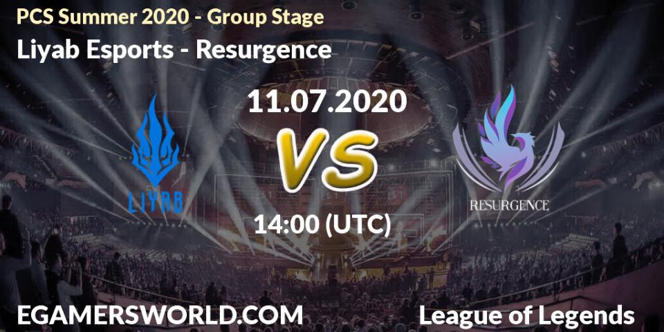 Prognose für das Spiel Liyab Esports VS Resurgence. 11.07.2020 at 15:20. LoL - PCS Summer 2020 - Group Stage