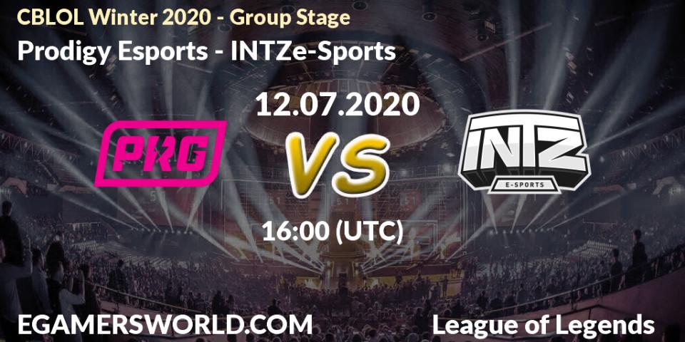 Prognose für das Spiel Prodigy Esports VS INTZ e-Sports. 12.07.20. LoL - CBLOL Winter 2020 - Group Stage