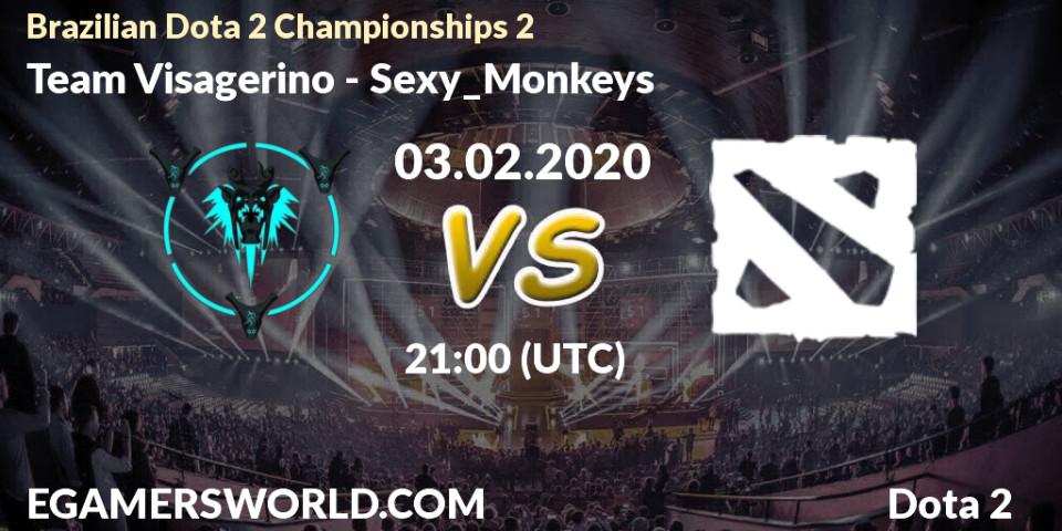 Prognose für das Spiel Team Visagerino VS Sexy_Monkeys. 03.02.20. Dota 2 - Brazilian Dota 2 Championships 2