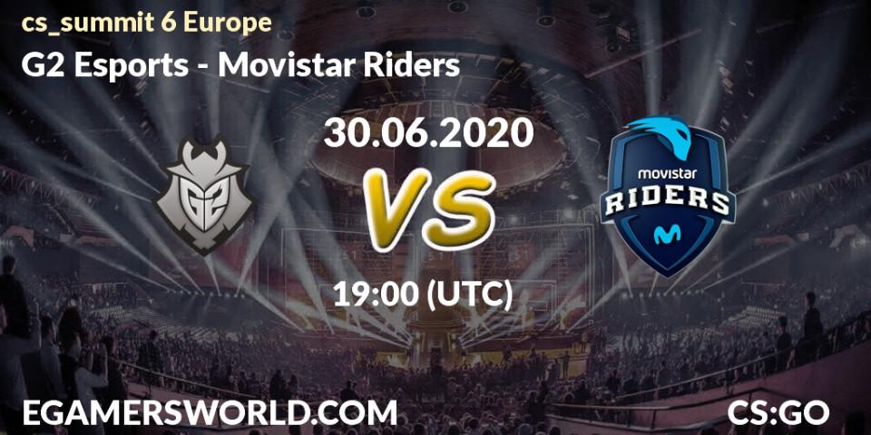 Prognose für das Spiel G2 Esports VS Movistar Riders. 30.06.2020 at 19:05. Counter-Strike (CS2) - cs_summit 6 Europe