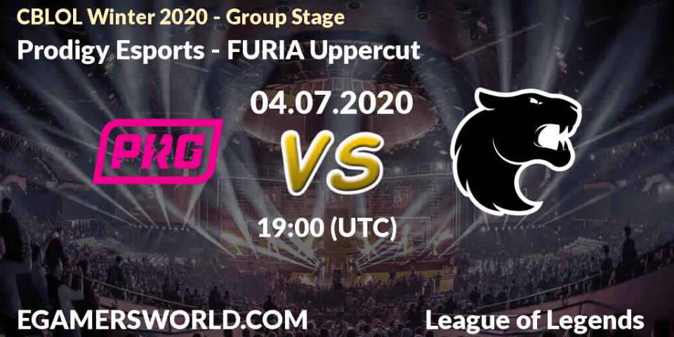 Prognose für das Spiel Prodigy Esports VS FURIA Uppercut. 04.07.20. LoL - CBLOL Winter 2020 - Group Stage