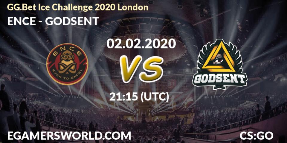 Prognose für das Spiel ENCE VS GODSENT. 02.02.20. CS2 (CS:GO) - GG.Bet Ice Challenge 2020 London