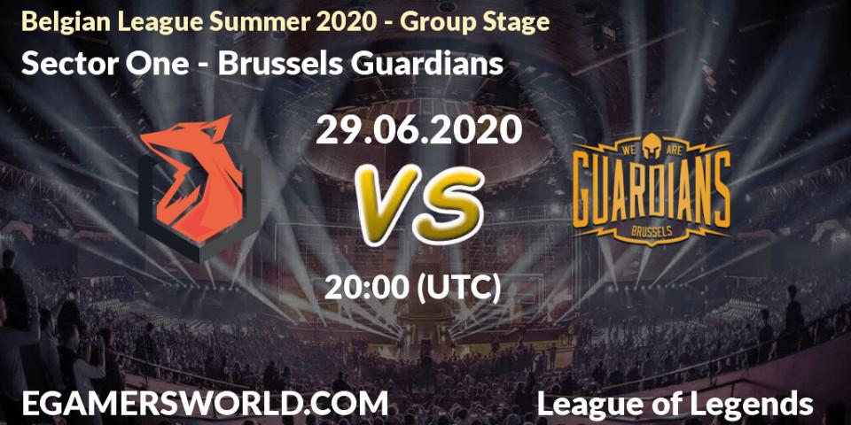 Prognose für das Spiel Sector One VS Brussels Guardians. 29.06.20. LoL - Belgian League Summer 2020 - Group Stage