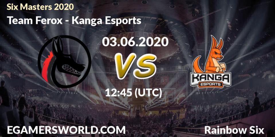 Prognose für das Spiel Team Ferox VS Kanga Esports. 03.06.2020 at 12:30. Rainbow Six - Six Masters 2020