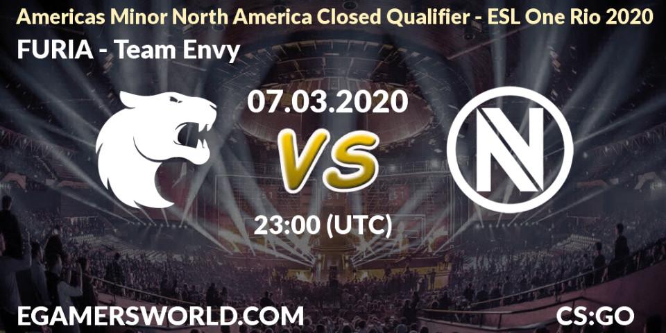 Prognose für das Spiel FURIA VS Team Envy. 07.03.20. CS2 (CS:GO) - Americas Minor North America Closed Qualifier - ESL One Rio 2020
