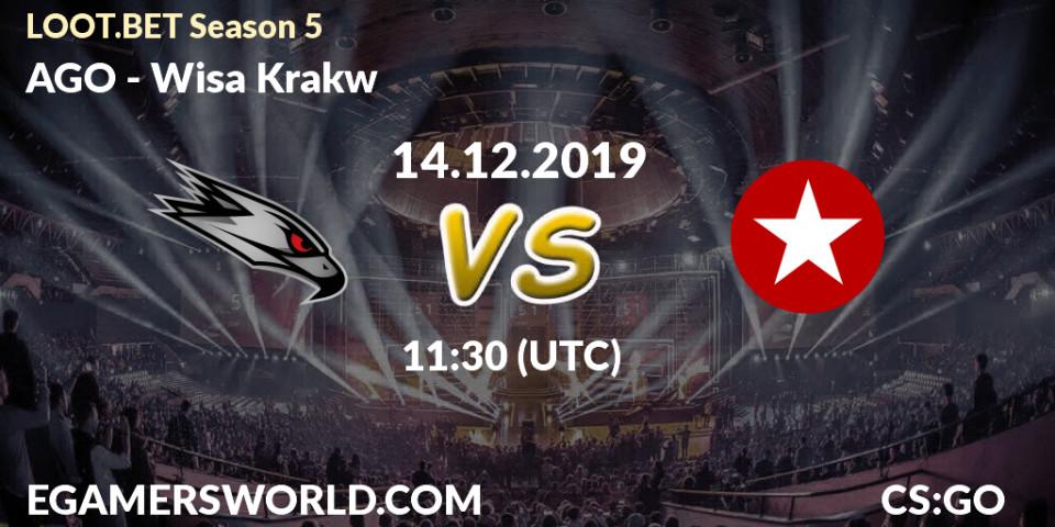 Prognose für das Spiel AGO VS Wisła Kraków. 14.12.19. CS2 (CS:GO) - LOOT.BET Season 5