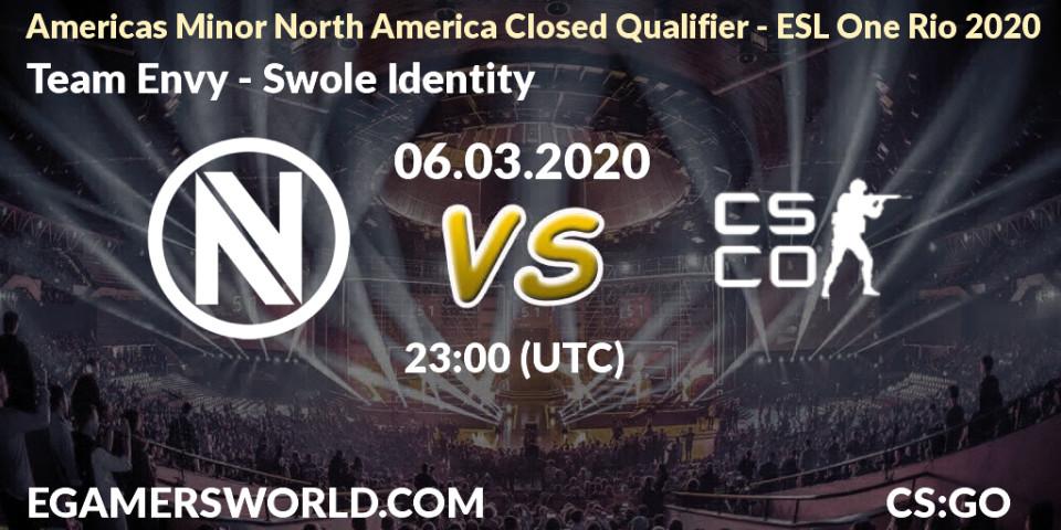 Prognose für das Spiel Team Envy VS Swole Identity. 07.03.2020 at 17:00. Counter-Strike (CS2) - Americas Minor North America Closed Qualifier - ESL One Rio 2020