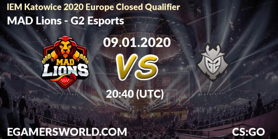 Prognose für das Spiel MAD Lions VS G2 Esports. 09.01.20. CS2 (CS:GO) - IEM Katowice 2020 Europe Closed Qualifier