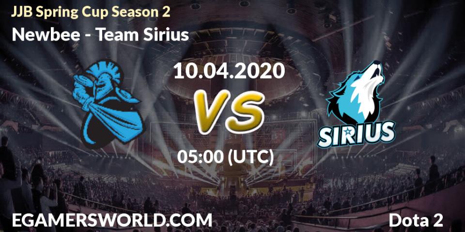 Prognose für das Spiel Newbee VS Team Sirius. 10.04.20. Dota 2 - JJB Spring Cup Season 2