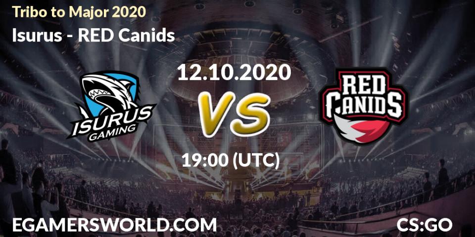 Prognose für das Spiel Isurus VS RED Canids. 12.10.20. CS2 (CS:GO) - Tribo to Major 2020