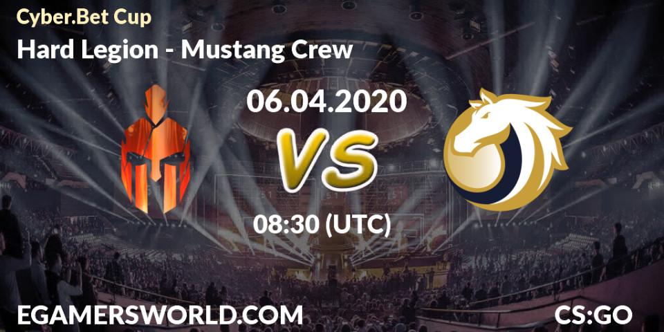Prognose für das Spiel Hard Legion VS Mustang Crew. 06.04.2020 at 14:30. Counter-Strike (CS2) - Cyber.Bet Cup