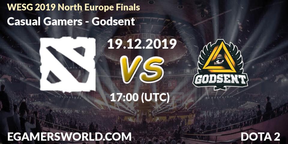 Prognose für das Spiel Casual Gamers VS Godsent. 19.12.19. Dota 2 - WESG 2019 North Europe Finals