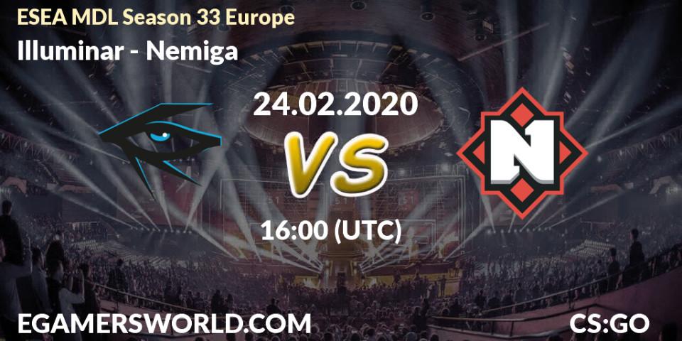Prognose für das Spiel Illuminar VS Nemiga. 11.03.20. CS2 (CS:GO) - ESEA MDL Season 33 Europe