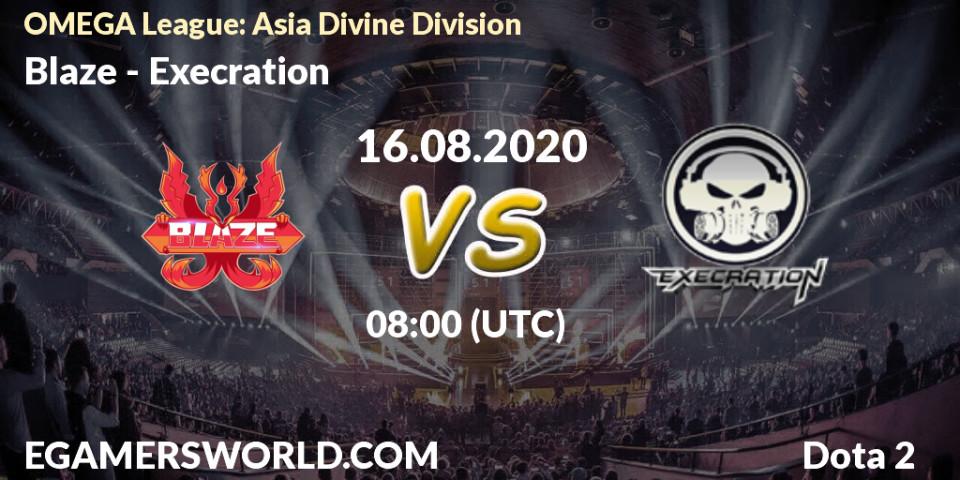Prognose für das Spiel Blaze VS Execration. 16.08.2020 at 08:34. Dota 2 - OMEGA League: Asia Divine Division