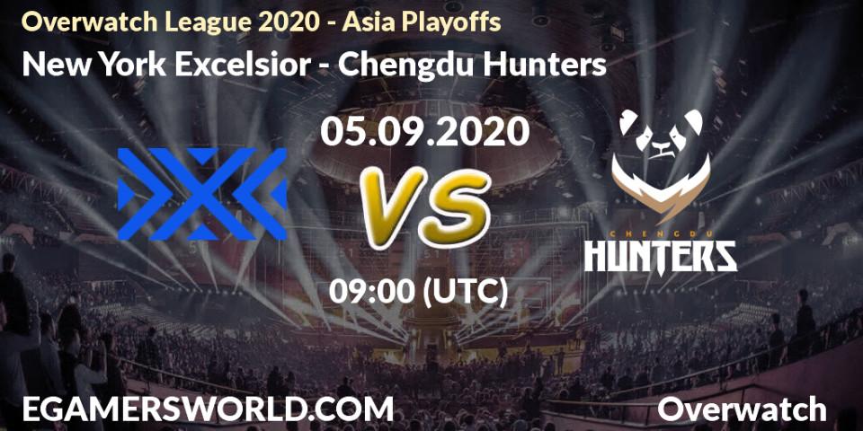 Prognose für das Spiel New York Excelsior VS Chengdu Hunters. 05.09.2020 at 09:00. Overwatch - Overwatch League 2020 - Asia Playoffs