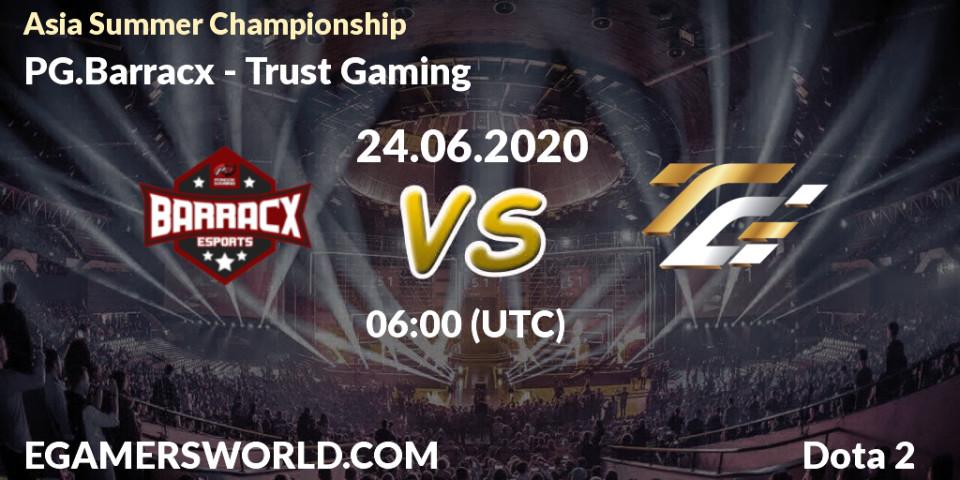 Prognose für das Spiel PG.Barracx VS Trust Gaming. 24.06.20. Dota 2 - Asia Summer Championship