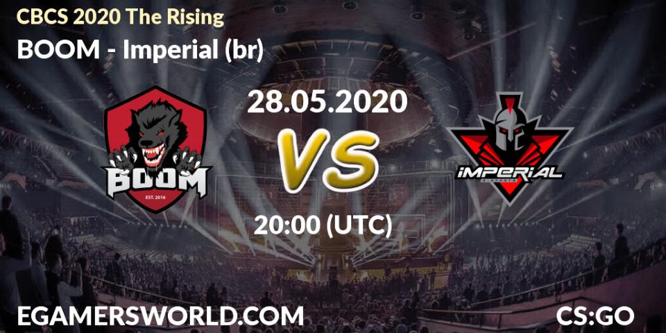 Prognose für das Spiel BOOM VS Imperial (br). 28.05.2020 at 20:00. Counter-Strike (CS2) - CBCS 2020 The Rising