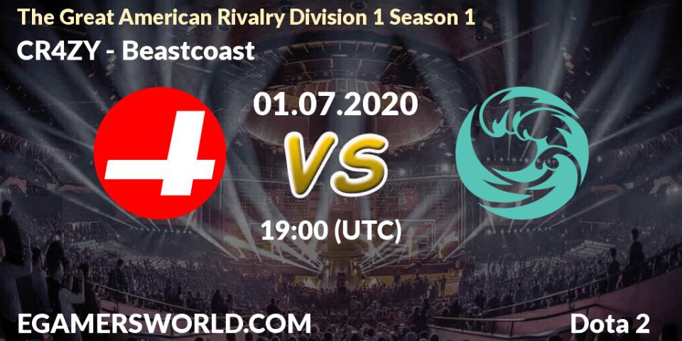 Prognose für das Spiel CR4ZY VS Beastcoast. 01.07.2020 at 21:06. Dota 2 - The Great American Rivalry Division 1 Season 1