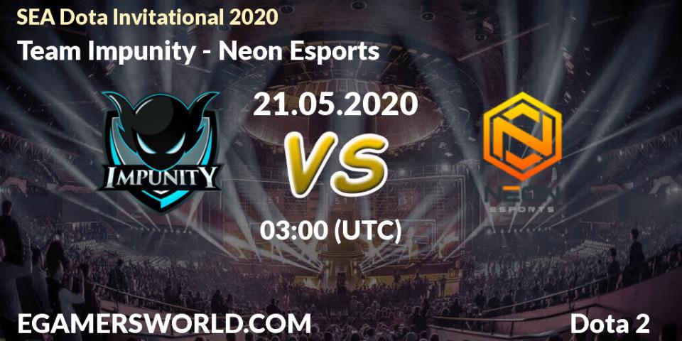 Prognose für das Spiel Team Impunity VS Neon Esports. 21.05.2020 at 03:17. Dota 2 - SEA Dota Invitational 2020