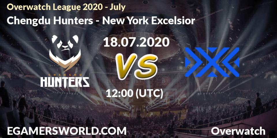 Prognose für das Spiel Chengdu Hunters VS New York Excelsior. 18.07.2020 at 11:10. Overwatch - Overwatch League 2020 - July