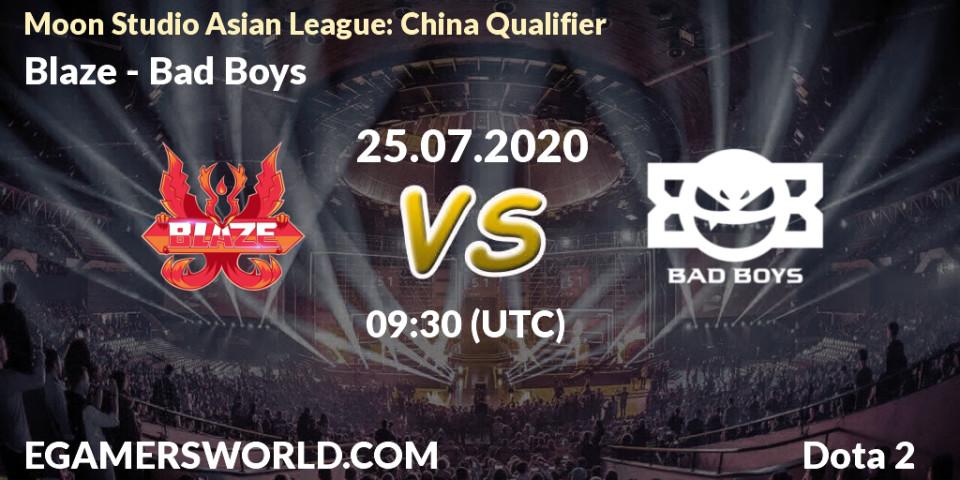 Prognose für das Spiel Blaze VS Bad Boys. 25.07.20. Dota 2 - Moon Studio Asian League: China Qualifier