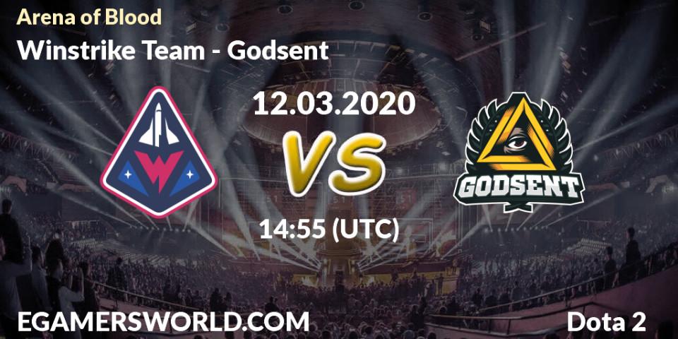 Prognose für das Spiel Winstrike Team VS Godsent. 12.03.20. Dota 2 - Arena of Blood