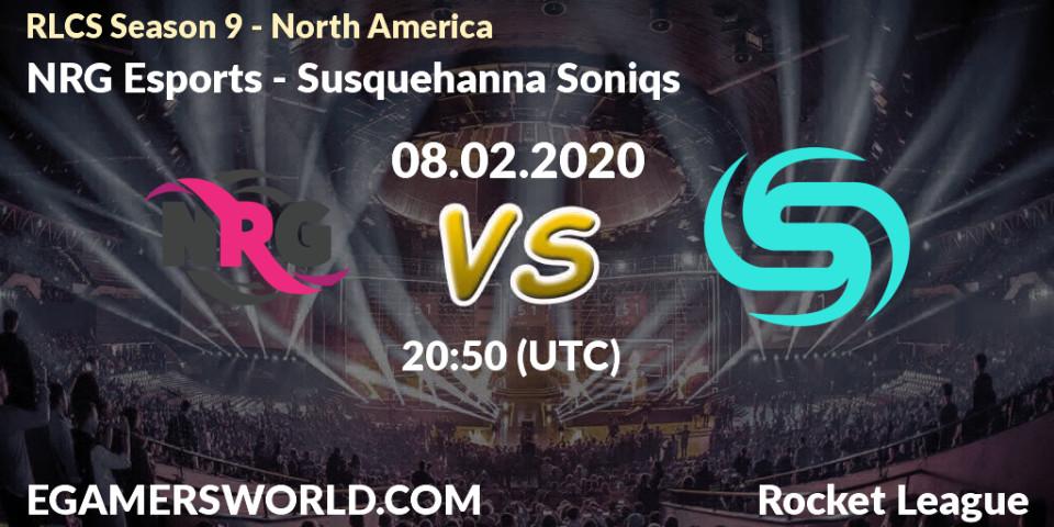 Prognose für das Spiel NRG Esports VS Susquehanna Soniqs. 08.02.20. Rocket League - RLCS Season 9 - North America