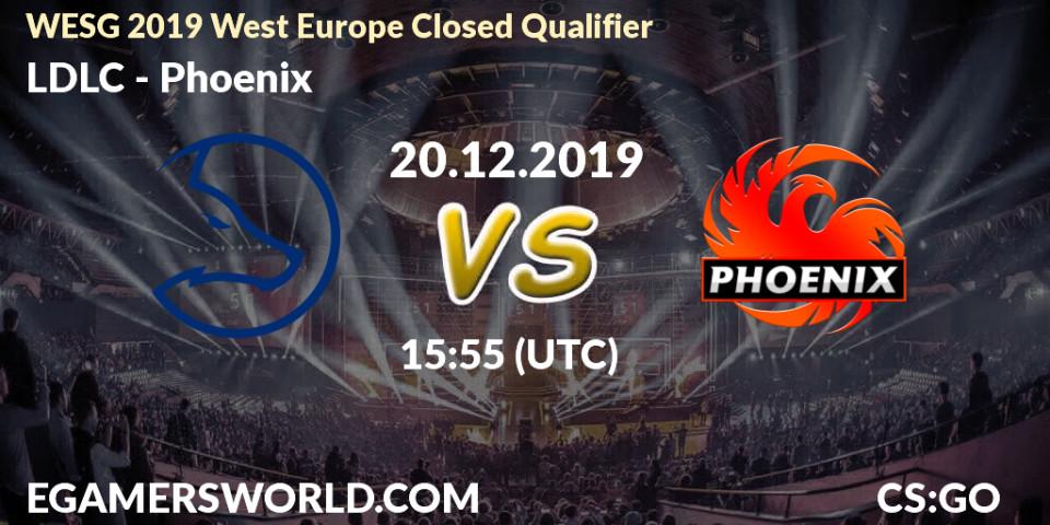 Prognose für das Spiel LDLC VS Phoenix. 20.12.19. CS2 (CS:GO) - WESG 2019 West Europe Closed Qualifier