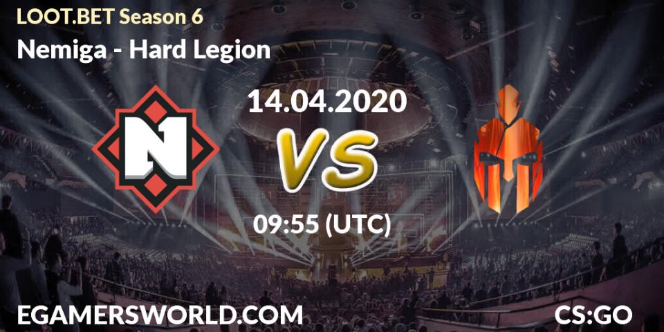 Prognose für das Spiel Nemiga VS Hard Legion. 14.04.2020 at 09:30. Counter-Strike (CS2) - LOOT.BET Season 6