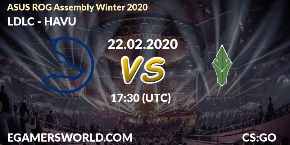 Prognose für das Spiel LDLC VS HAVU. 22.02.20. CS2 (CS:GO) - ASUS ROG Assembly Winter 2020