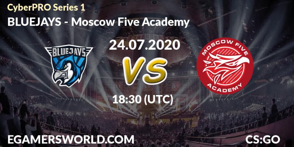 Prognose für das Spiel BLUEJAYS VS Moscow Five Academy. 24.07.2020 at 19:00. Counter-Strike (CS2) - CyberPRO Series 1