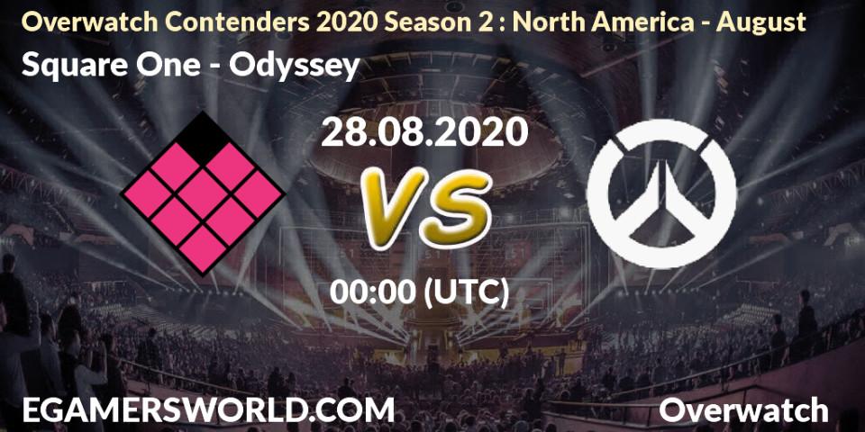 Prognose für das Spiel Square One VS Odyssey. 28.08.20. Overwatch - Overwatch Contenders 2020 Season 2: North America - August
