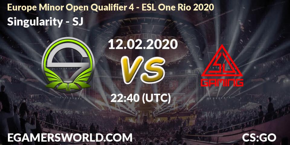 Prognose für das Spiel Singularity VS SJ. 12.02.20. CS2 (CS:GO) - Europe Minor Open Qualifier 4 - ESL One Rio 2020
